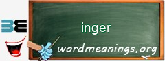 WordMeaning blackboard for inger